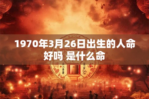 1970年3月26日出生的人命好吗 是什么命