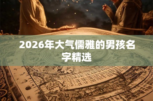2026年大气儒雅的男孩名字精选
