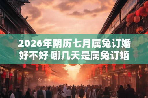 2026年阴历七月属兔订婚好不好 哪几天是属兔订婚吉日