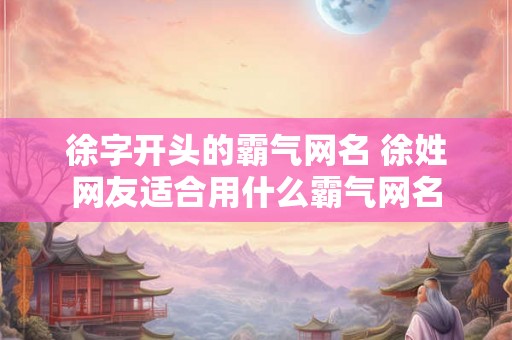 徐字开头的霸气网名 徐姓网友适合用什么霸气网名 徐字开头的霸气网名 徐姓网友适合用什么霸气网名