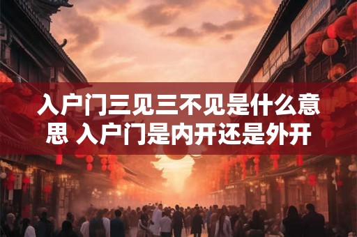 入户门三见三不见是什么意思 入户门是内开还是外开