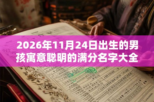 2026年11月24日出生的男孩寓意聪明的满分名字大全