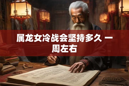属龙女冷战会坚持多久 一周左右