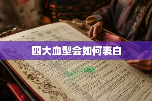 四大血型会如何表白