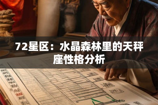 72星区：水晶森林里的天秤座性格分析