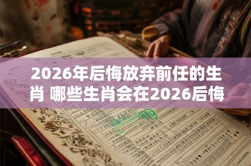 2026年后悔放弃前任的生肖 哪些生肖会在2026后悔失去前任