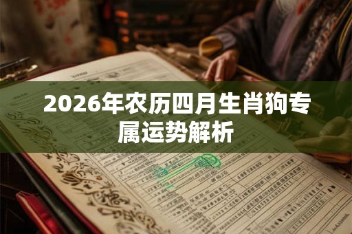 2026年农历四月生肖狗专属运势解析