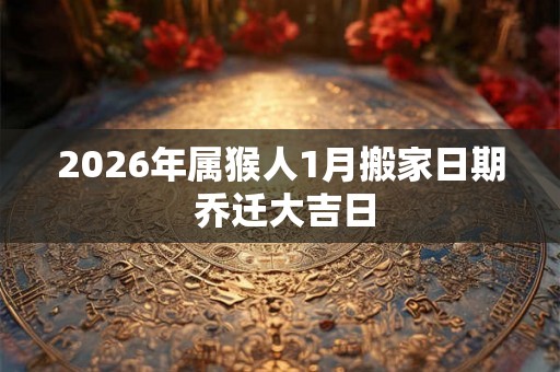 2026年属猴人1月搬家日期 乔迁大吉日 2026年属猴人1月搬家日期 乔迁大吉日