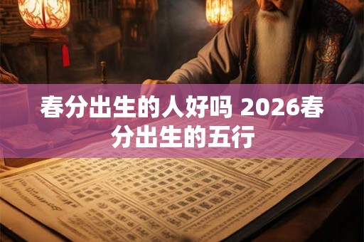 春分出生的人好吗 2026春分出生的五行