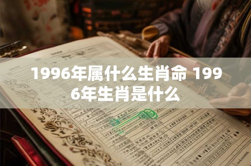 1996年属什么生肖命 1996年生肖是什么