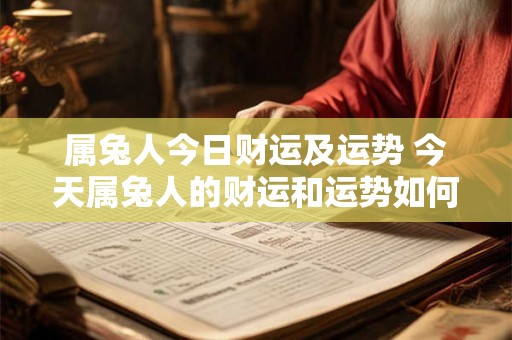 属兔人今日财运及运势 今天属兔人的财运和运势如何 属兔人今日财运及运势 今天属兔人的财运和运势如何