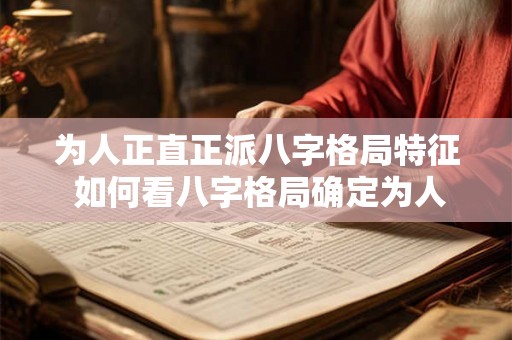 为人正直正派八字格局特征 如何看八字格局确定为人正直正派 为人正直正派八字格局特征 如何看八字格局确定为人正直正派