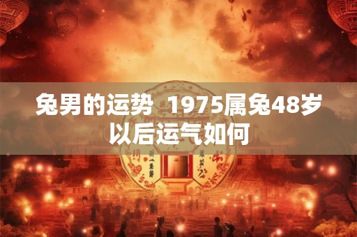 兔男的运势  1975属兔48岁以后运气如何