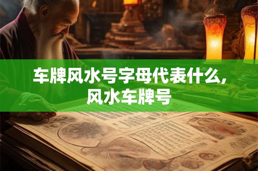 车牌风水号字母代表什么,风水车牌号