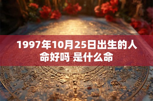 1997年10月25日出生的人命好吗 是什么命
