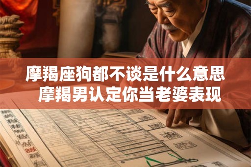 摩羯座狗都不谈是什么意思  摩羯男认定你当老婆表现