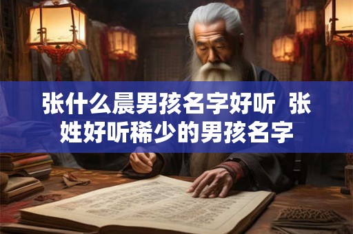 张什么晨男孩名字好听  张姓好听稀少的男孩名字
