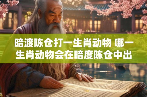 暗渡陈仓打一生肖动物 哪一生肖动物会在暗度陈仓中出现