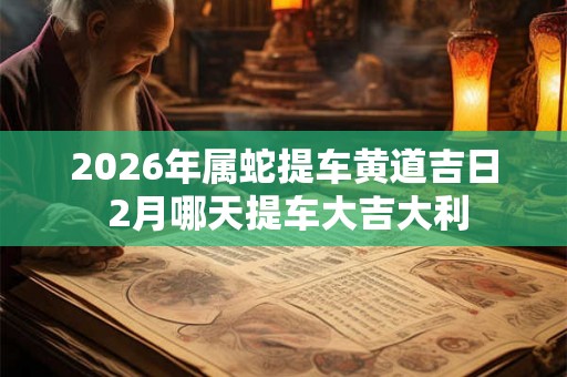 2026年属蛇提车黄道吉日 2月哪天提车大吉大利