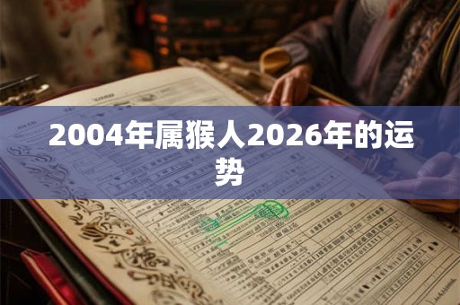 2004年属猴人2026年的运势