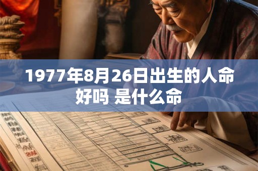1977年8月26日出生的人命好吗 是什么命