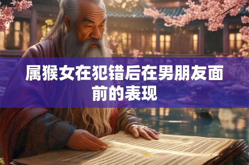 属猴女在犯错后在男朋友面前的表现