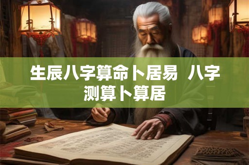 生辰八字算命卜居易  八字测算卜算居