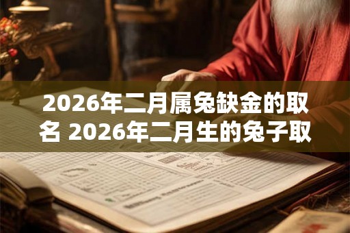 2026年二月属兔缺金的取名 2026年二月生的兔子取什么名字比较好