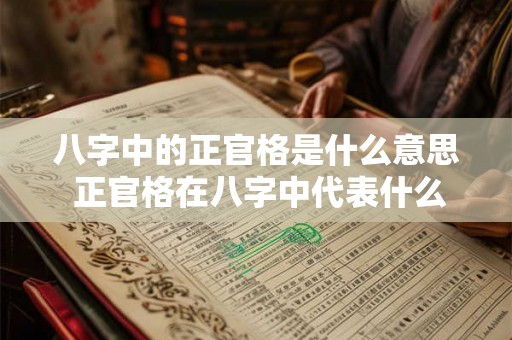 八字中的正官格是什么意思 正官格在八字中代表什么