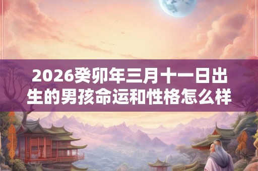 2026癸卯年三月十一日出生的男孩命运和性格怎么样 2026癸卯年三月十一日出生的男孩命运和性格怎么样