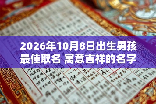 2026年10月8日出生男孩最佳取名 寓意吉祥的名字