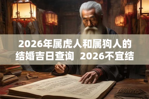 2026年属虎人和属狗人的结婚吉日查询  2026不宜结婚的生肖有哪些