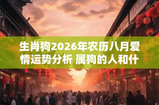 生肖狗2026年农历八月爱情运势分析 属狗的人和什么生肖相配