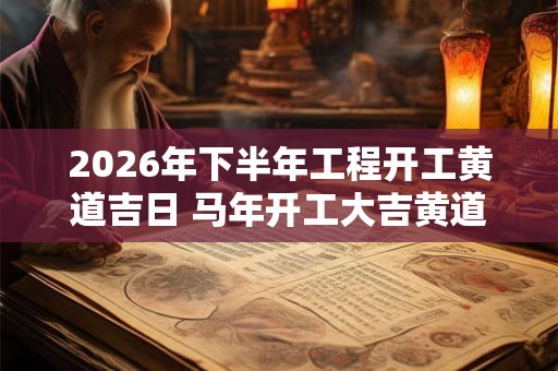 2026年下半年工程开工黄道吉日 马年开工大吉黄道吉日时间表 2026年下半年工程开工黄道吉日 马年开工大吉黄道吉日时间表