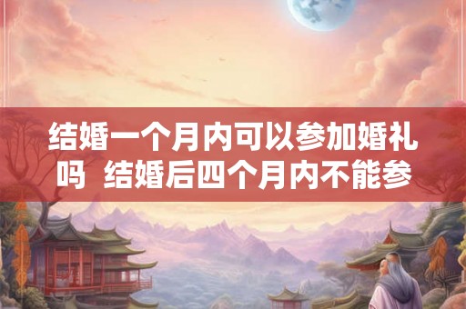 结婚一个月内可以参加婚礼吗  结婚后四个月内不能参加婚礼