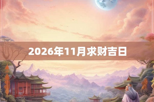 2026年11月求财吉日