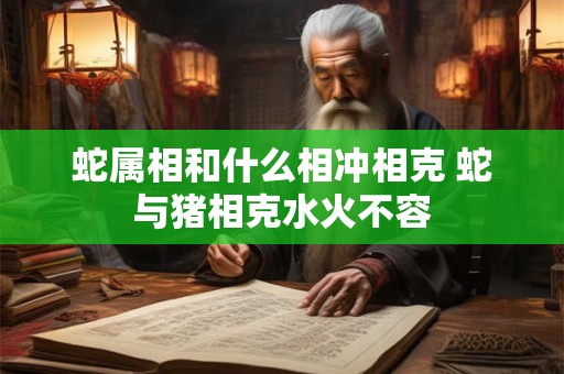 蛇属相和什么相冲相克 蛇与猪相克水火不容