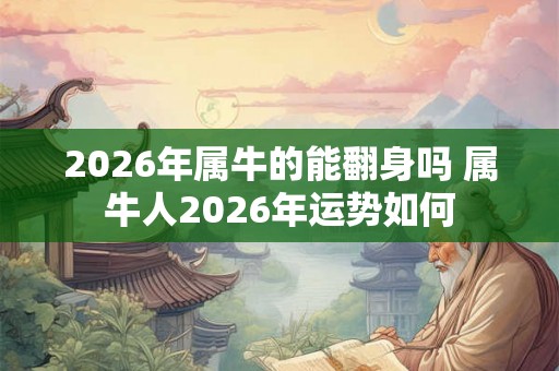 2026年属牛的能翻身吗 属牛人2026年运势如何