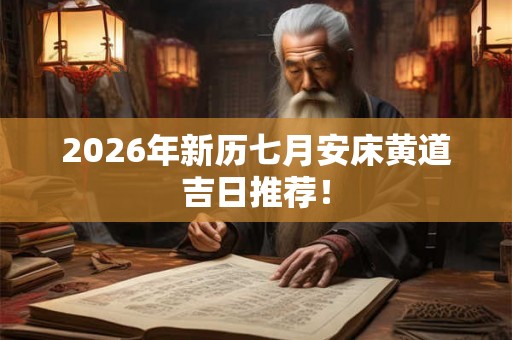 2026年新历七月安床黄道吉日推荐！
