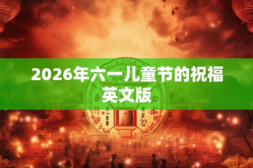 2026年六一儿童节的祝福英文版