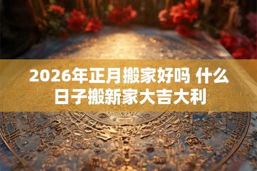 2026年正月搬家好吗 什么日子搬新家大吉大利