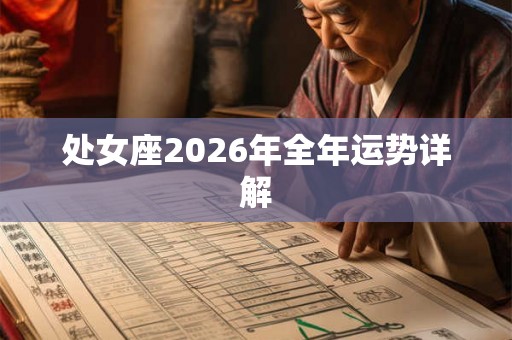 处女座2026年全年运势详解 处女座2026年全年运势详解