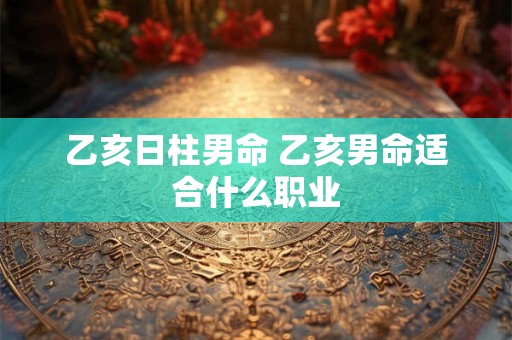 乙亥日柱男命 乙亥男命适合什么职业