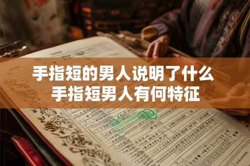 手指短的男人说明了什么 手指短男人有何特征