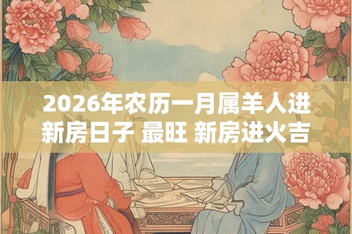 2026年农历一月属羊人进新房日子 最旺 新房进火吉日