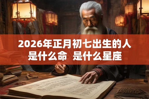 2026年正月初七出生的人是什么命  是什么星座