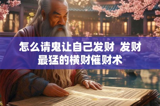 怎么请鬼让自己发财  发财最猛的横财催财术