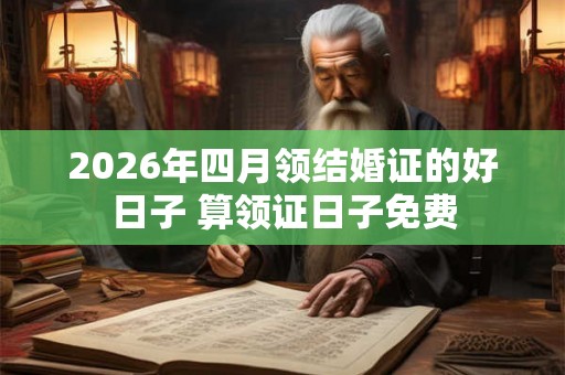 2026年四月领结婚证的好日子 算领证日子免费