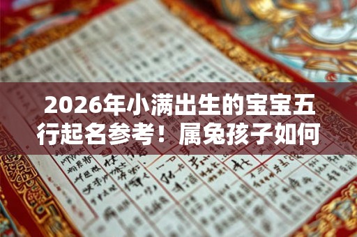 2026年小满出生的宝宝五行起名参考！属兔孩子如何取名