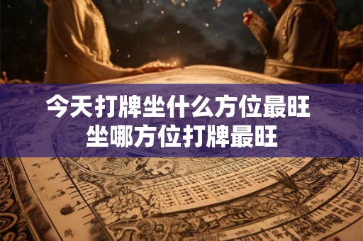 今天打牌坐什么方位最旺 坐哪方位打牌最旺